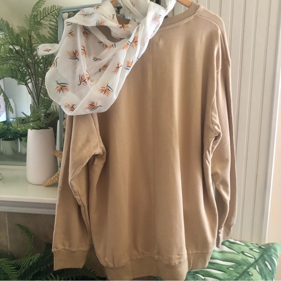 NWT! Post Surf Hawaiian Monstera Leaf Oversized Sweatshirt 2X - Picture 3 of 6